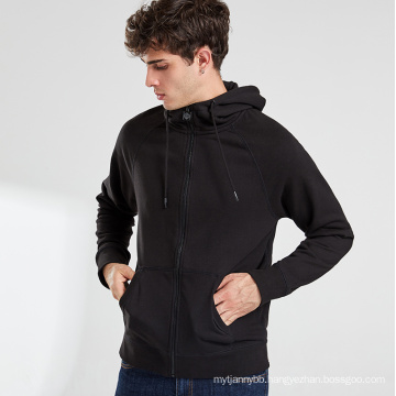 New Arrival Hot Sale French Terry Stretchable Zip Up Men's Hoodie Sweater